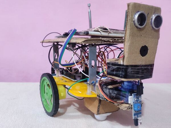 Auto Obstacle Avoidance & Table Edge Detection Robot