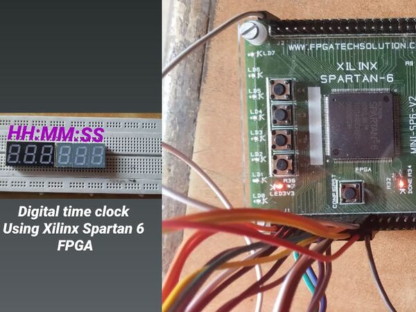 Digital clock (time watch) using FPGA