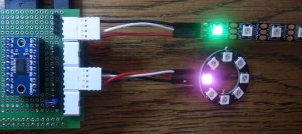 Raspberry Pi 16-channel WS2812 NeoPixel LED driver