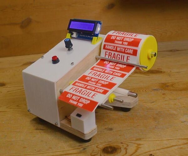 DIY Arduino Based Auto Label Dispenser Machine