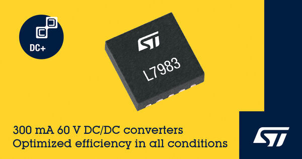 STMicroelectronics Reveals Compact 60V DC/DC Converters Featured for Extra Flexibility