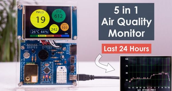 DIY Air Quality Monitor – PM2.5, CO2, VOC, Ozone, Temp & Hum Arduino Meter