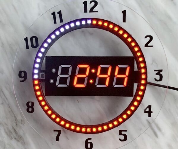 7-Segment NeoPixel Clock With Countdown Timer