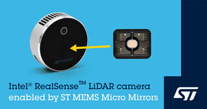 World’s Smallest Micro-Mirror Scanning Technology from STMicroelectronics Chosen for Intel® RealSense™ High-Resolution LiDAR Depth Camera L515