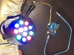 Control a LED Spotlight set-up with an Arduino via DMX