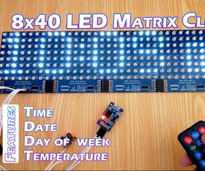 8x40 LED Matrix Clock Using DS3231 RTC Module and Arduino