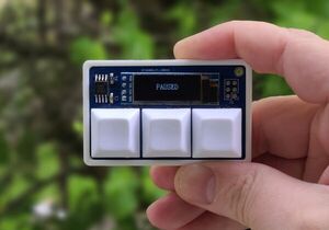 The KeebCard, an open-source, low-power, mechanical switch computer keychain