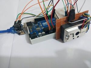 Long term dust monitoring using GP2Y1014AU0F and Blynk