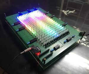 ATtiny85 - Spectrum Analyzer on RGB Led Matrix 16x20
