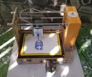Homemade CNC Machine From DC Servo Motors and Wooden Wine Boxes