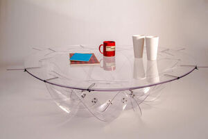 Pop-up coffee table — no assembly required