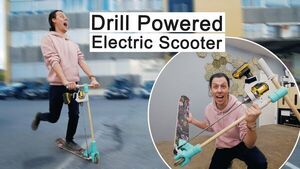 DIY Drill Powered Electric Scooter - With 3D Printed Parts
