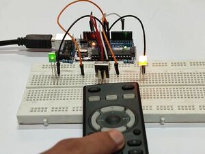 Remote Controlled LEDs with IR Receiver and Arduino