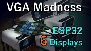6 LED Projectors driven by a single ESP32 = VGA Madness
