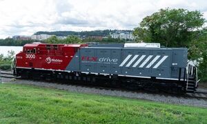‘Dramatically more powerful’: world’s first battery-electric freight train unveiled