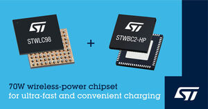STMicroelectronics Boosts Wireless Charging Speed, Efficiency, and Flexibility with 70W High-Power Chipsets