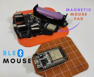 ESP-32 Based BLE Mouse With Magnetic Mouse Pad