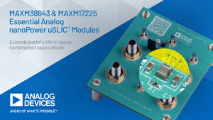 Analog Devices' Essential Analog nanoPower Modules Extend Battery Life in Space-Constrained Applications