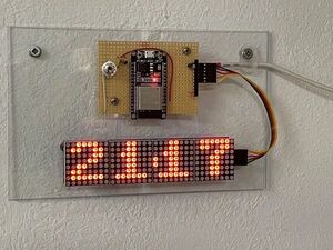 Simple LED Matrix Clock - Internet Time Synced - ESP32 Based