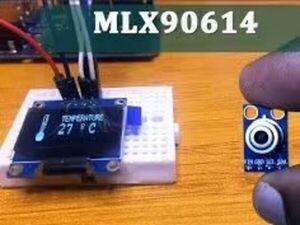 Contactless temperature measuring using mlx90614 ir