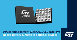 STMicroelectronics’ AMOLED power-management IC boosts viewing experience and battery runtime in portable devices