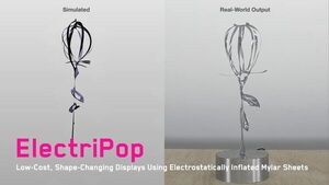 ElectriPop: Low-Cost, Shape-Changing Displays Using Electrostatically Inflated Mylar Sheets