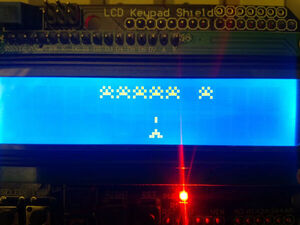 Space Invaders Like Game on 1602 LCD Character Display