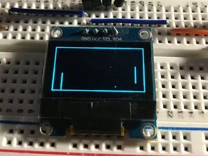 Oled 0.96 inch display Pong Game for arduino uno r3!