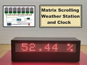 Arduino matrix scrolling weather station and Clock with BME