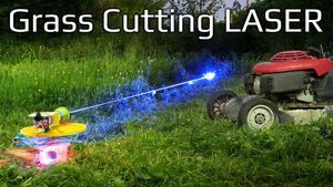 Mowing My Lawn with a LASER!!!