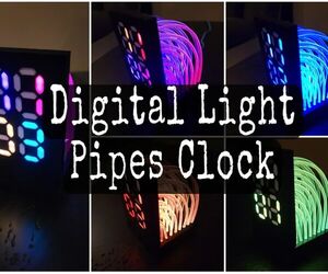 Digital Light Pipes Fiber Optic Clock