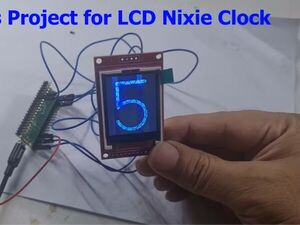 Raspberry PICO Nixie Clock Lcd