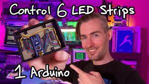 Control 6 RGB LED strips with 1 Arduino