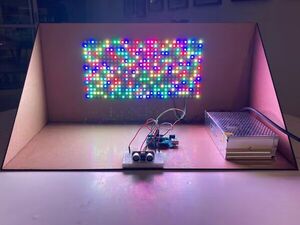 LED Matrix 32x16 RGB & Ultrasonic Sensor