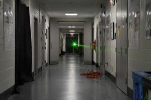 Nearly 50-meter Laser Experiment Sets Record in Campus Hallway