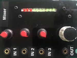 Eurorack 4-channel mixer with VU meter