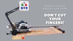 Worlds Best Circual Saw Guide Cutting Wood by Pressing One Button