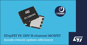 STMicroelectronics 100V industrial-grade STripFET F8 devices improve figure of merit by 40%