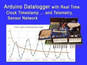Arduino Data Logging Shield With Real Time Clock Timestamp ... and Telemetry, Sensor Network