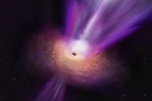 Astronomers image a black hole’s shadow and powerful jet together for the first time